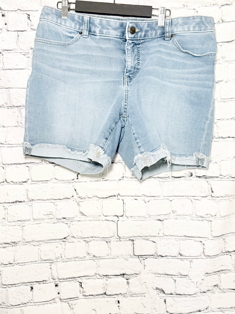 Light Wash Denim Women’s Shorts - Classic Casual. Size. 14